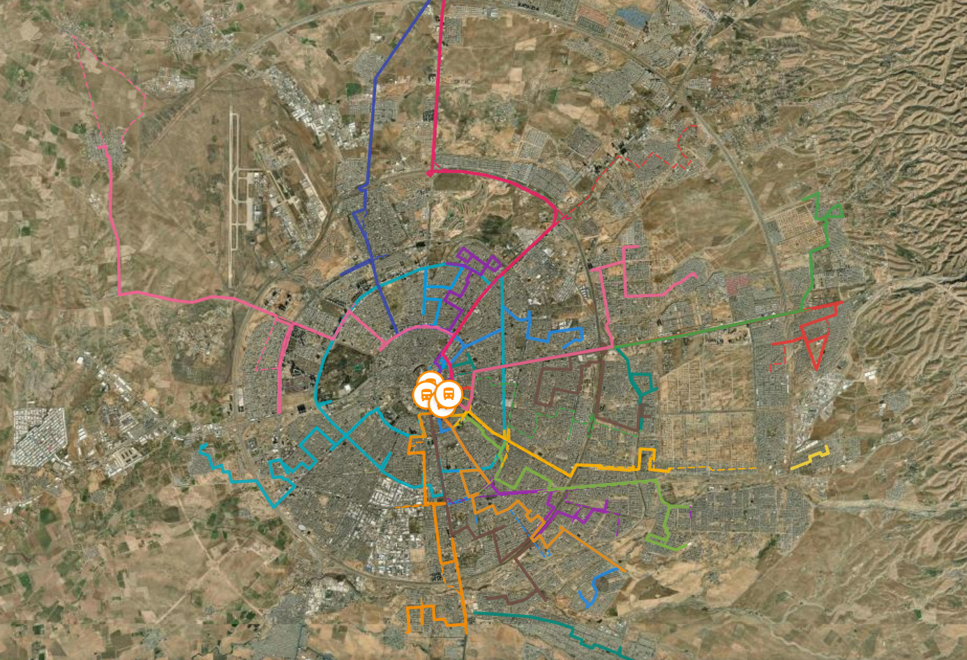 Hawler bus lines map