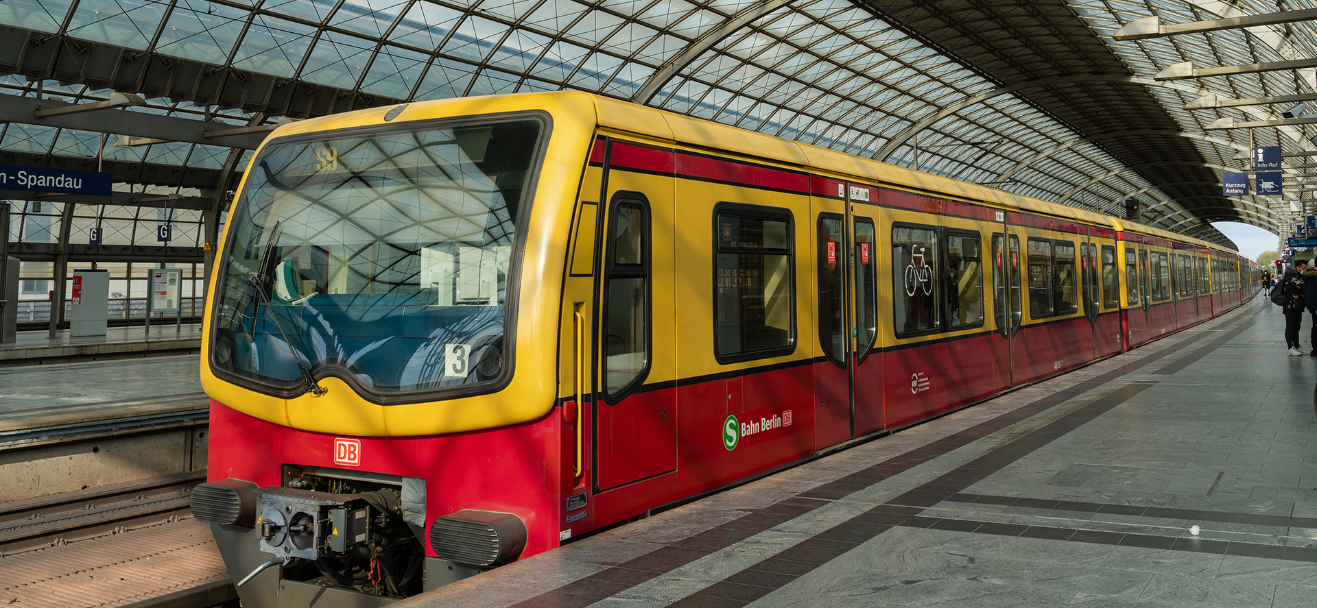 S-Bahn train in a city station